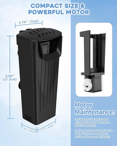 Aquarium Filter(3.5W), Fish Tank Filter, Turtle Tank Filter, Low-Water Filter fo - Picture 3 of 12