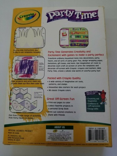 Crayola Party Time Windows CD ROM. Design, Print, Create Decorations . AGES 5-10 - Picture 2 of 4