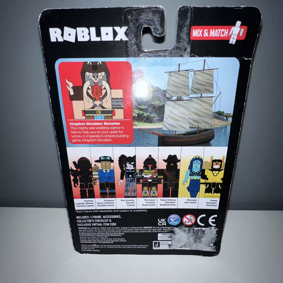 New Roblox Kingdom Simulator Berserk Figure - With Exclusive Virtual Item,  New