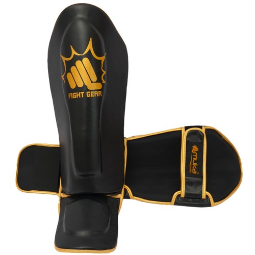 Almohadillas de protección para espinillas de kickboxing Muka Original de cuero Muka - Imagen 14 de 22