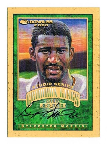 2000 Donruss Gridiron Kings Studio  Autograph Sylvester Morris 050/250  - Picture 1 of 2