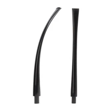 2pcs 9mm Long Stem Mouthpiece For Churchwarden Reading Pipe Straight Curved Stem