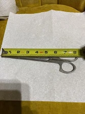 Vintage EVERSHARP SCISSORS Forged Steel Ornate Shaped Handles Etched Design 8"