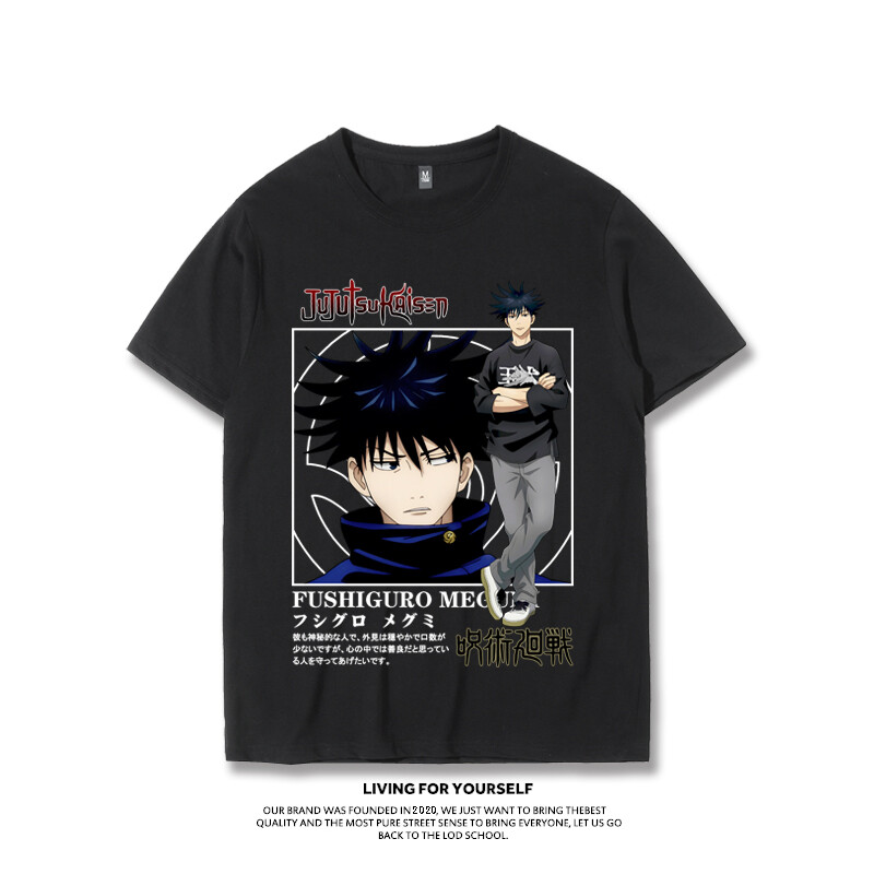 Anime Jujutsu Kaisen Gojo Satoru Cosplay Cotton Short Sleeve T