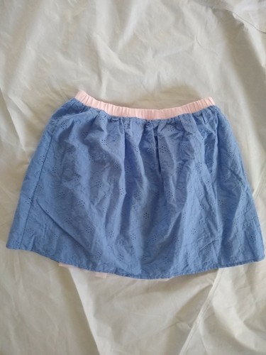 Cat & Jack Girl's Easygoing Blue Floral Eyelet Tulle Reversible Skirt XS(4/5) - Picture 8 of 12