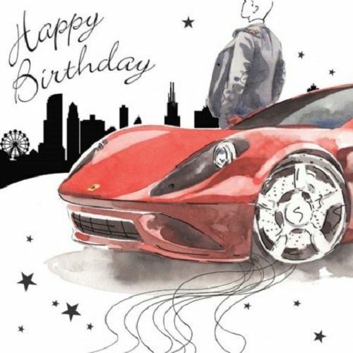 Car birthday Card sports classic racing funny - Picture 13 of 19