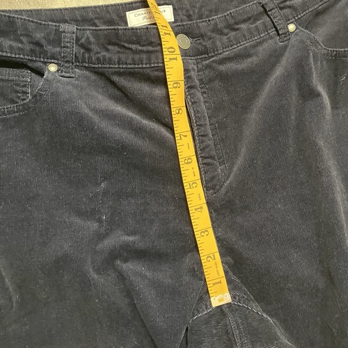 Charter Club Corduroy Pants Womens 16Short Navy Blue Mid Rise Casual - Picture 3 of 10