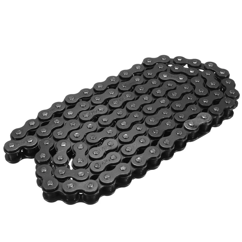 Cadena de transmisión 420 120 eslabones para Honda CRF150R 2007-2018 / Kawasaki KX80 KX85  Foto 3 de 4