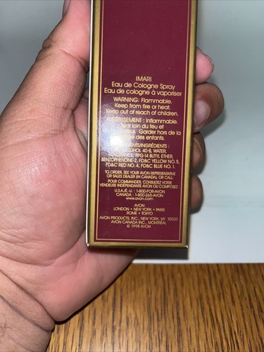 NEW Avon Imari Eau De Cologne Spray 1998 1 fl oz 30 ml Perfume Travel Size - Picture 3 of 4