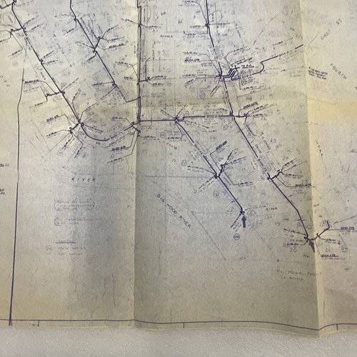 Blaine County Ketchum Idaho Blueprint Plat Map T4N R17E SEC 13 OldPaperMaps - Picture 15 of 18