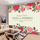 Bright Pink Flowers 3D Blockout Photo Print Curtain Fabric Curtains Window