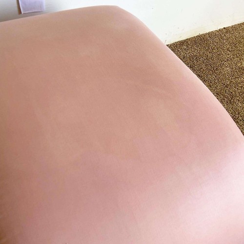 Postmodern Pink Fabric Waterfall Bench - Picture 6 of 8
