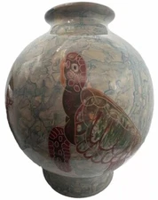 Gregorio Bracamonte Vase Nicaragua Pottery Hand Crafted 14"