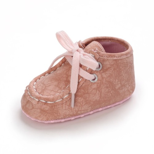 Baby Shoes Soft Sole 0-18 Months Girls Infant Boys Pre-walker Casual Lace-up - Picture 25 of 30