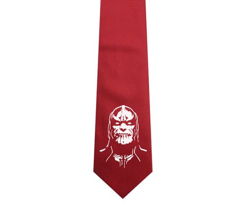 Marvel Thanos Men Woven Skinny Groom 2.5" Party Tie Necktie Cufflink Cuff Link - Picture 13 of 29