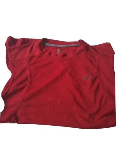 Starter Dri-Fit Medium Athletic Shirt Red 38/40 Sleeveless 100% Polyester Tank