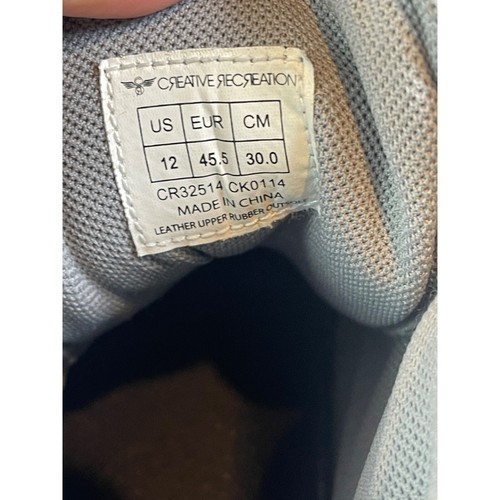 Creative Recreation Men's Moretti Fashion Sneaker Suede Gray Men’s Sz 12 - Picture 6 of 7