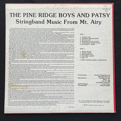 "The Pine Ridge Boys & Patsy: Stringband Music From Mt. Airy" LP 1981 VG+ - Picture 5 of 8