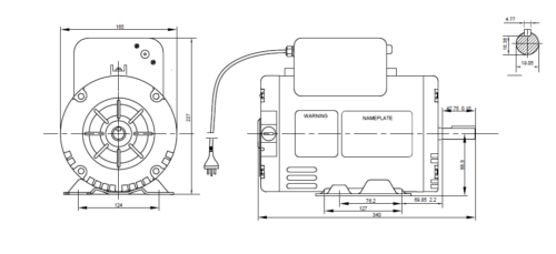 2.2kw 3hp 3/4" 19mm compressor Electric Motor Single phase Imperial 2800rpm H56 - Picture 4 of 4