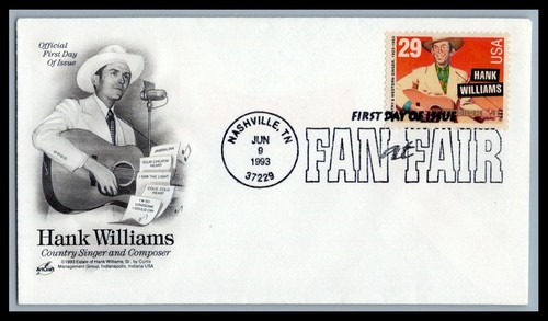 US FDC # 2723A 29c Hank Williams ArtCraft 0, 9p5913