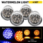 4Pcs Led Watermelon Lights Indicator Side Marker Clearance Lamp Truck Trailer Rv