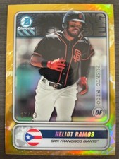 2020 Bowman Chrome Heliot Ramos #STG-HR Gold Refractor Span The Globe serial /50