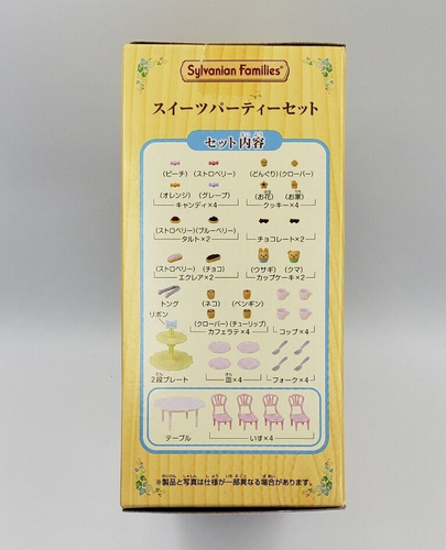 Muebles de cocina rosa Sylvanian Families Calico Critters con comida DULCES FIESTA - Imagen 13 de 15