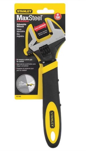 Stanley MaxSteel 6" Adjustable Wrench 90-947-22 | Heavy Duty Chrome Vanadium - Picture 4 of 5