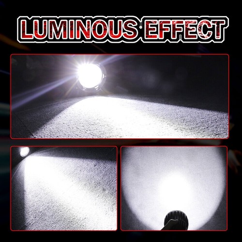 Luces de trabajo LED redondas ámbar de 2x3""/4"" parachoques para conducir pods punto todoterreno ATV SUV NIEBLA - Imagen 14 de 90
