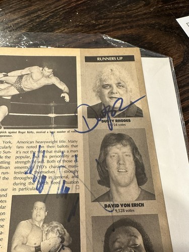 1984 Pro Wrestling Illustrated Autograph Magazine Hulk Hogan Dusty Rhodes H Race - Picture 4 of 8