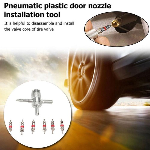 7Pc Tyre Valve Core With Remover Tools Schrader Valves For Car or Bike Repair AU - Picture 5 of 11