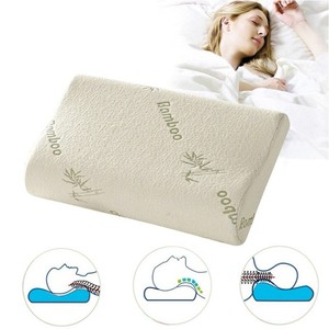 1pc King Queen Bamboo Orthopedic Memory Foam Sleep Neck Pillow