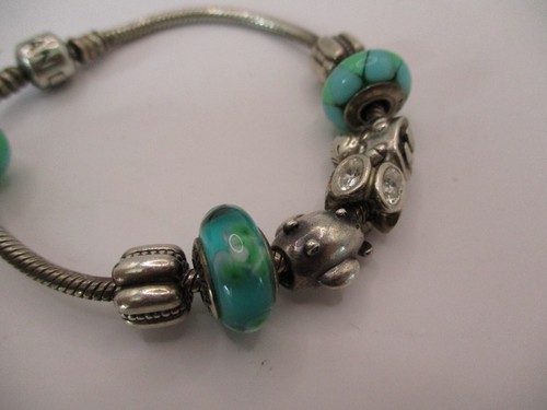 AUTÉNTICA PULSERA PANDORA PLATA ESTERLINA ALE 925 CON DIJES PANDORA - Imagen 9 de 11