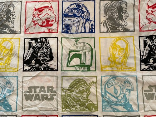 Sábana de cama plana doble Star Wars R2D2 Darth Vader Yoda C3PO Obi Wan Kenobi - Imagen 12 de 12