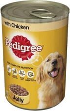 Pedigree Adult Chicken Dog Food - Jelly Wet - 12 x 385g Cans 4.88 per kilo