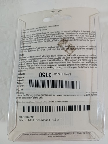 Radio Shack ADSL Broadband Filter - Afbeelding 9 van 9