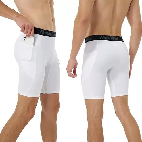 Runhit Mens Compression Shorts Sports Underwear Spandex Running Shorts Workout M - Picture 5 of 7