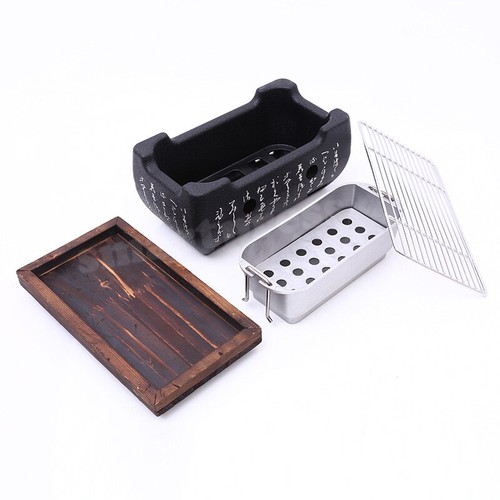 Japanese Hibachi BBQ Table Grill Yakitori Korean Barbecue Charcoal Stove Kit - Picture 2 of 10