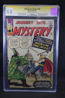 Journey Into Mystery #96 CGC 3.5 Stan Lee Signed APP of Thor Merlin JFK Medusa