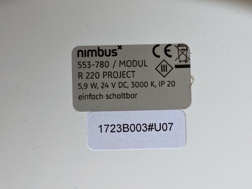 Nimbus Modul R 220 Rund Decken Leuchte Vorrichtung LED 3000 K IP 20 Umschaltbar - Bild 3 von 5