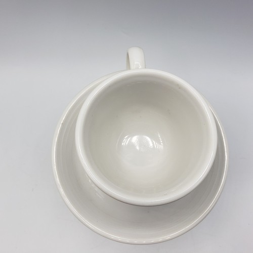 4pc Fiestaware White Coffee Cup & Saucer Vintage Fiesta HLC - Picture 7 of 14