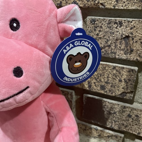 Pink Hippo Plush Toy 13” A&A Global Industries 2022 NWT - Picture 3 of 5