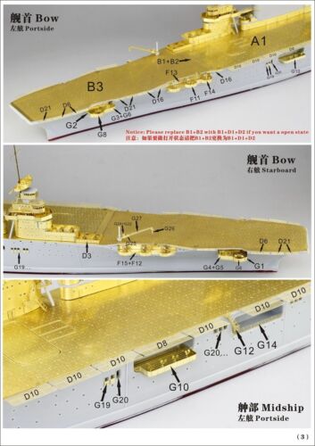 FIVE STAR MODEL WWII USS CV-2 Lexington 1942 Upgrade set for Trumpeter 05716 - Picture 5 of 8