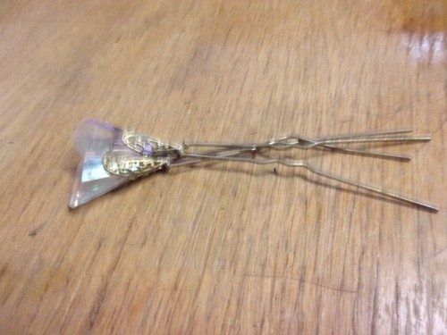 Rare Pair of Victorian crystal Hair clips - Picture 6 of 7