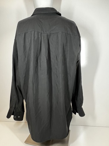 Natural Issue Black Polyester Long Sleeve Button Down Shirt Mens XL Casual Dress - Picture 2 of 11