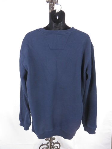 Mens Navy Blue Nautica Pullover Crew Neck Sweatshirt Cotton Blend Size XXL - Picture 2 of 3