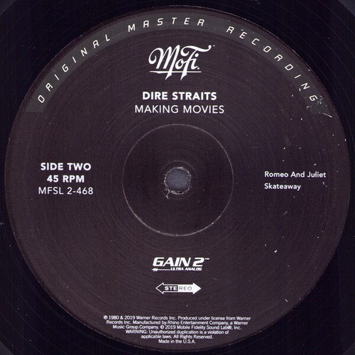 DIRE STRAITS MAKING MOVIES MOFI 2-468 NUMBERED 2019 2LP RELEASE 45rpm - Bild 4 von 6