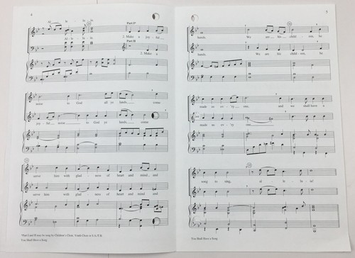 You Shall Have A Song SATB Chorus Keyboard Flute Sheet Music Harriet Ziegenhals - Picture 3 of 5