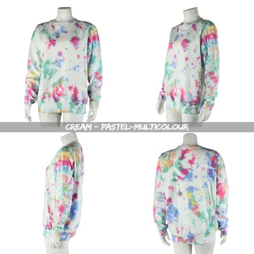 Pullover Sweater Batik Allover verschiedene Farben Yoga Festival Hippie Goa - Picture 3 of 33