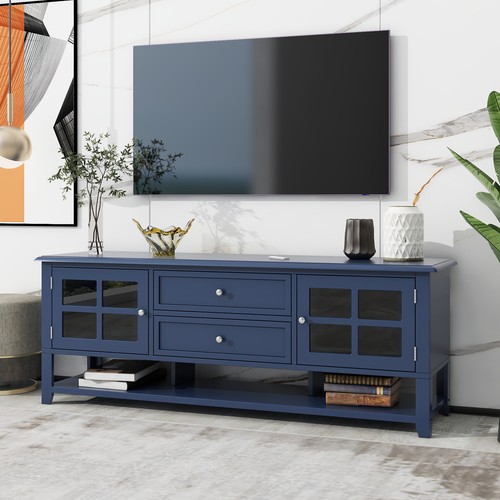 TV Stand for TVs Up to 65" Media Console with 2 Cabinet,2 Drawers &3 Compartment - Picture 9 of 16
